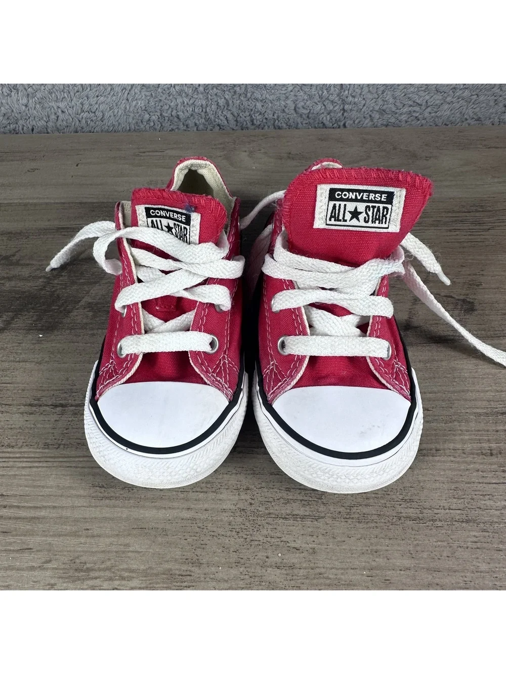 Converse All Star Infant Red Canvas Sneakers Size US 8